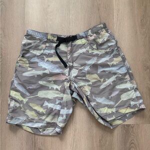 Kavu Men's Fish-Print Swim Shorts Size Medium